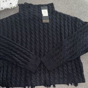 Truth Black Knit Turtleneck Sweater
